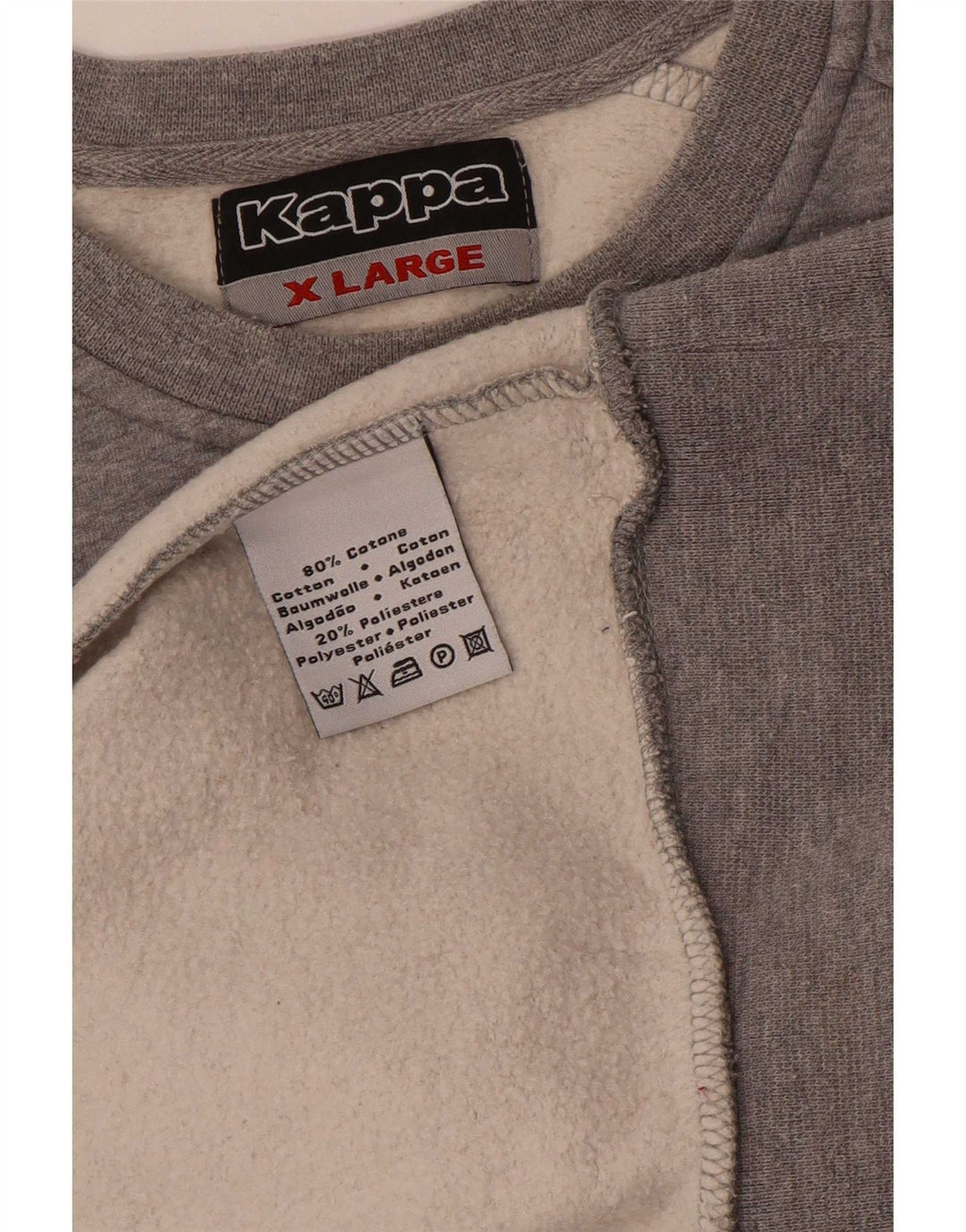 Kappa Herren Sweatshirt Pullover XL Grau Baumwolle