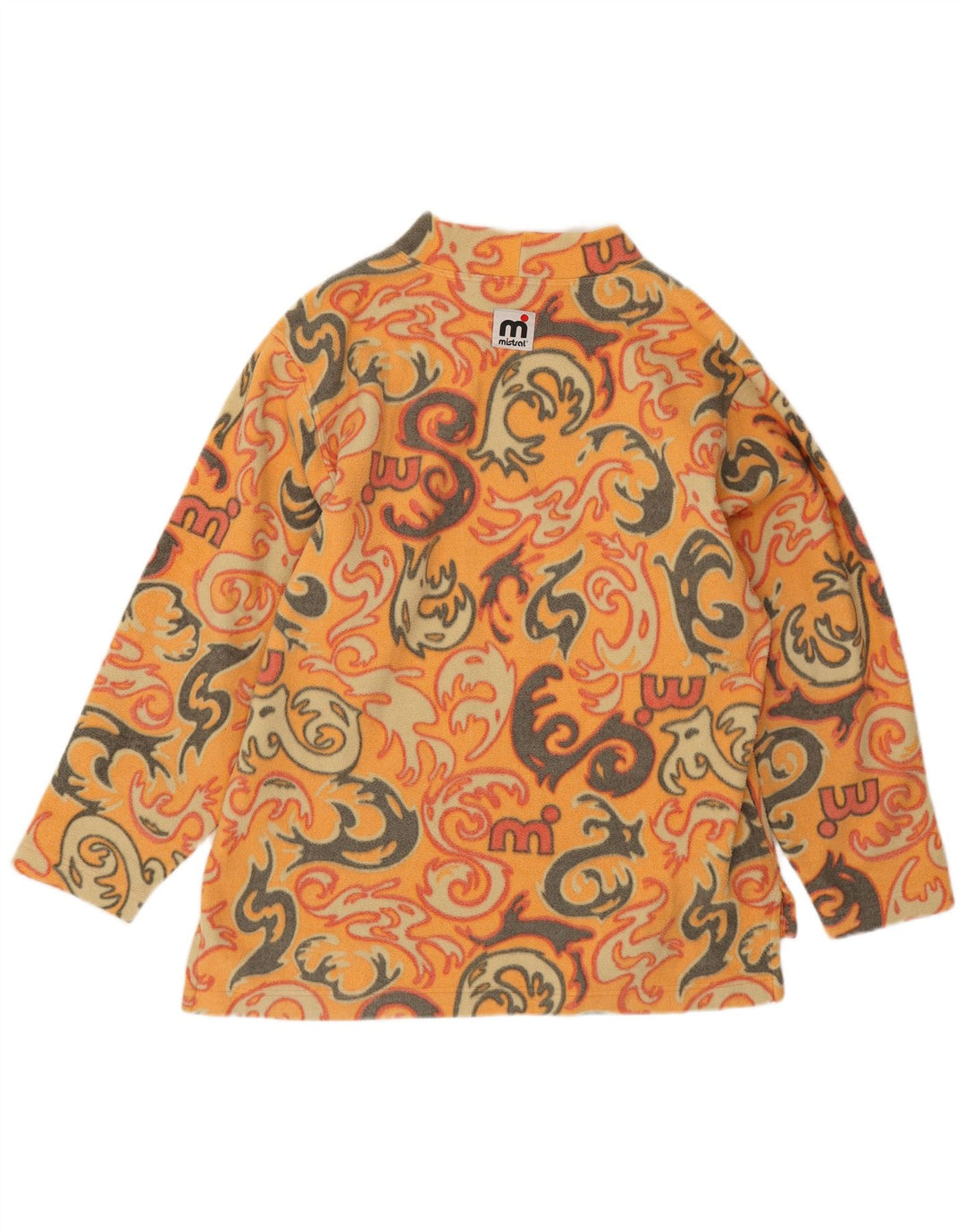 Mistral Herren-Fleecepullover, groß, Orange, Paisleymuster