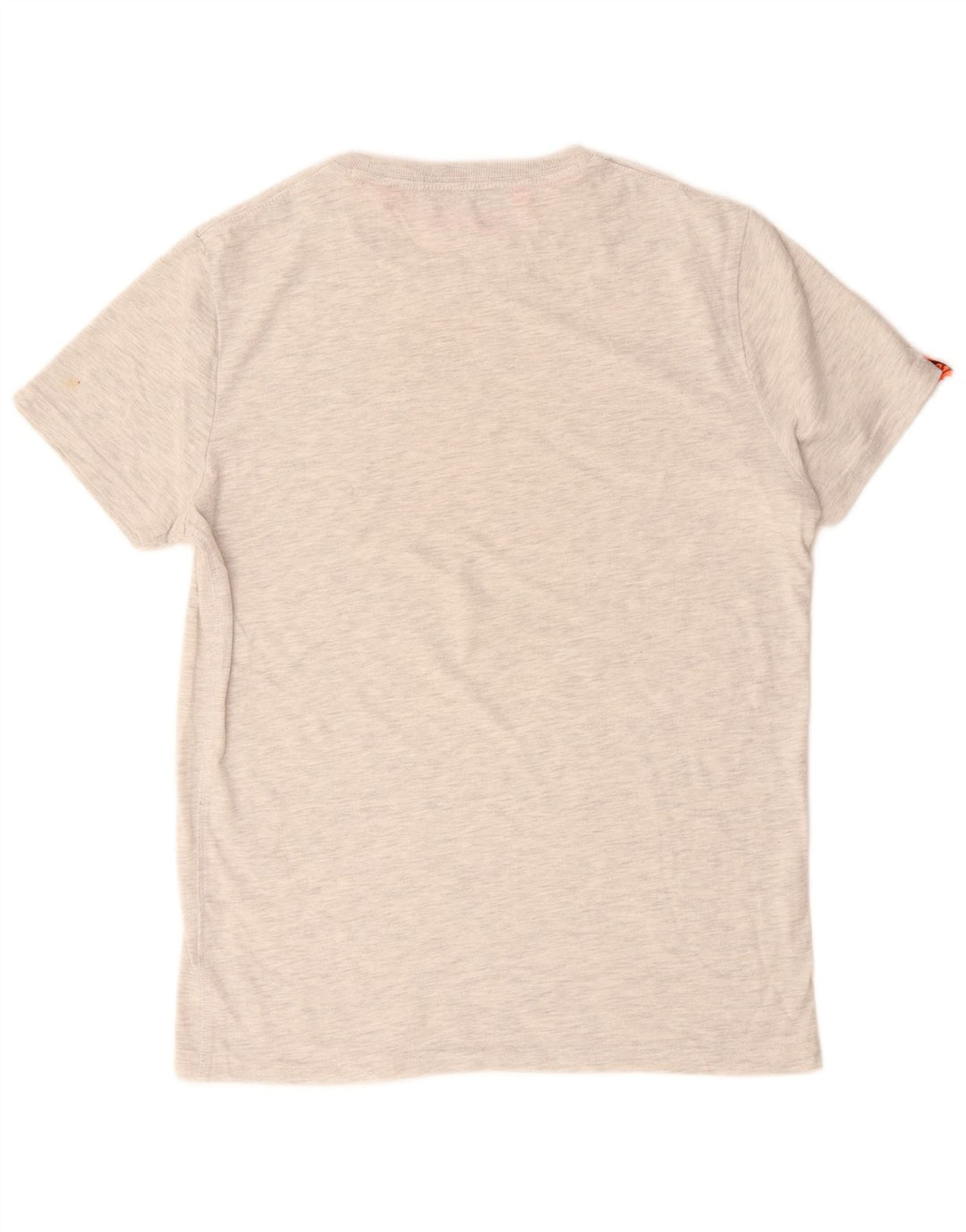 Superdry Herren Grafik-T-Shirt-Oberteil, groß, grau gesprenkelte Baumwolle