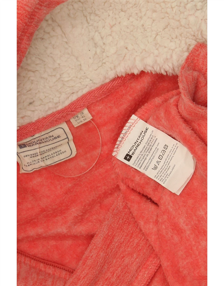 Mountain Warehouse Damen-Fleecejacke mit Kapuze, UK 20 2XL, rotes Polyester