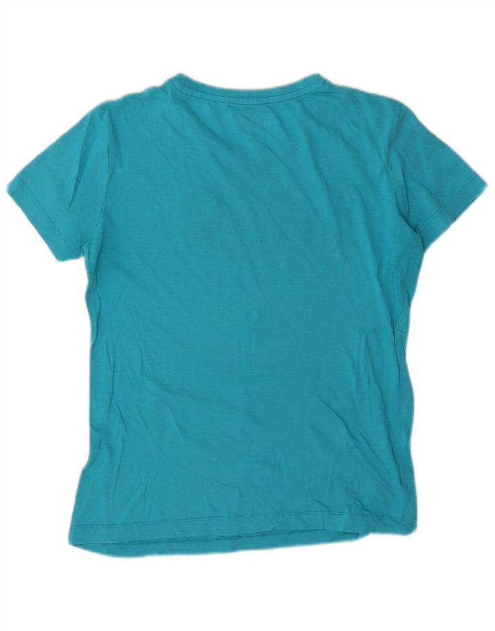 Lotto Damen Grafik-T-Shirt-Oberteil UK 14 Mittelblau