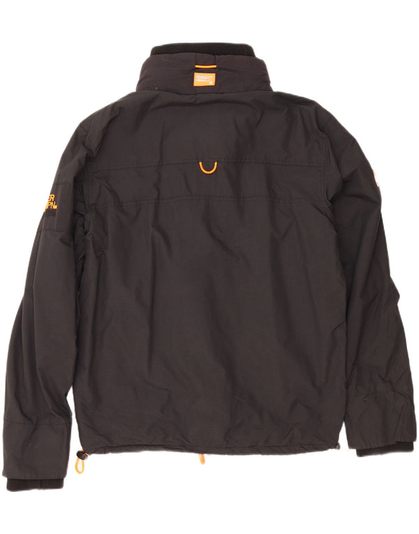 Superdry Damen Windjacke UK 16 Large Schwarz Nylon