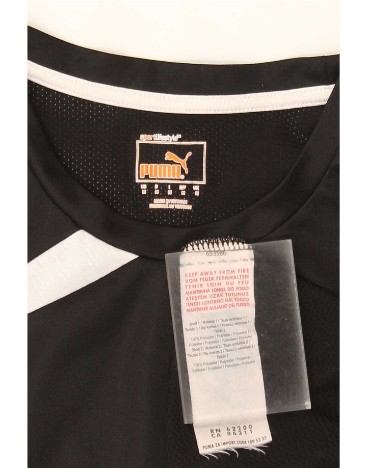 Puma Herren T-Shirt Top Medium Schwarz Colourblock Polyester