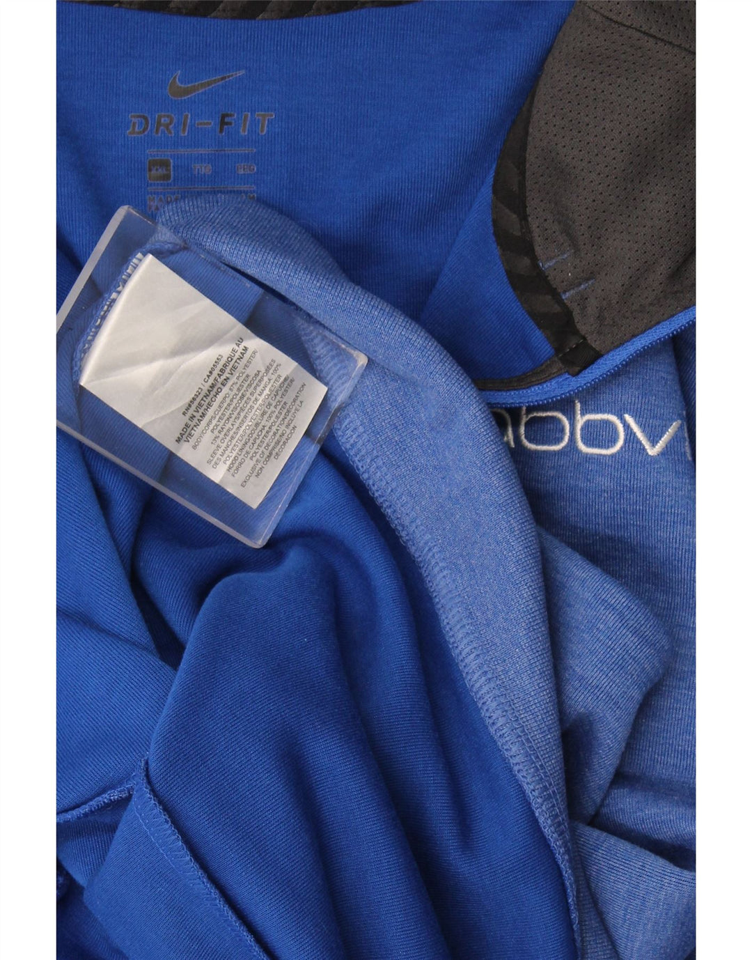 Nike Herren-Kapuzenpullover mit Reißverschluss, 2XL, blaues Colourblock-Polyester