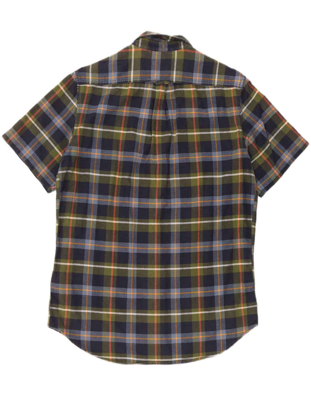 Timberland Herren-Kurzarmhemd aus mittelblauer, karierter Baumwolle