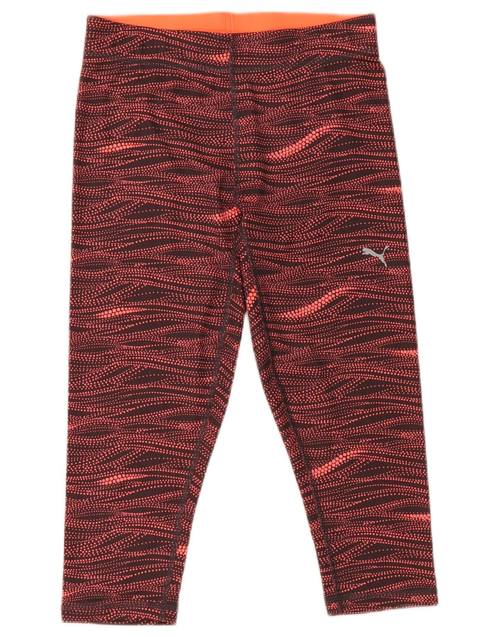 Puma Womens Abstract Pattern Capri Leggings UK 10 Small Mehrfarbig