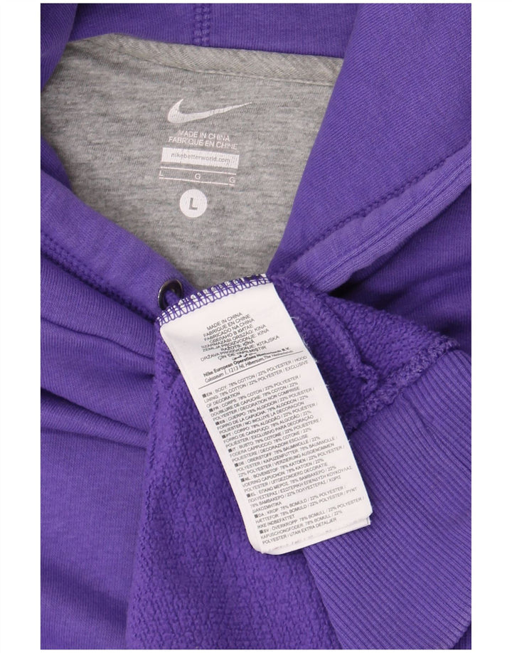 Nike Herren Kapuzenpullover, Größe L, Lila, Baumwolle