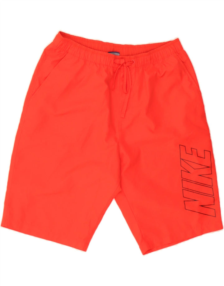 NIKE Mens Graphic Sport Shorts Medium  Red Polyester Vintage Nike and Second-Hand Nike from Messina Hembry 