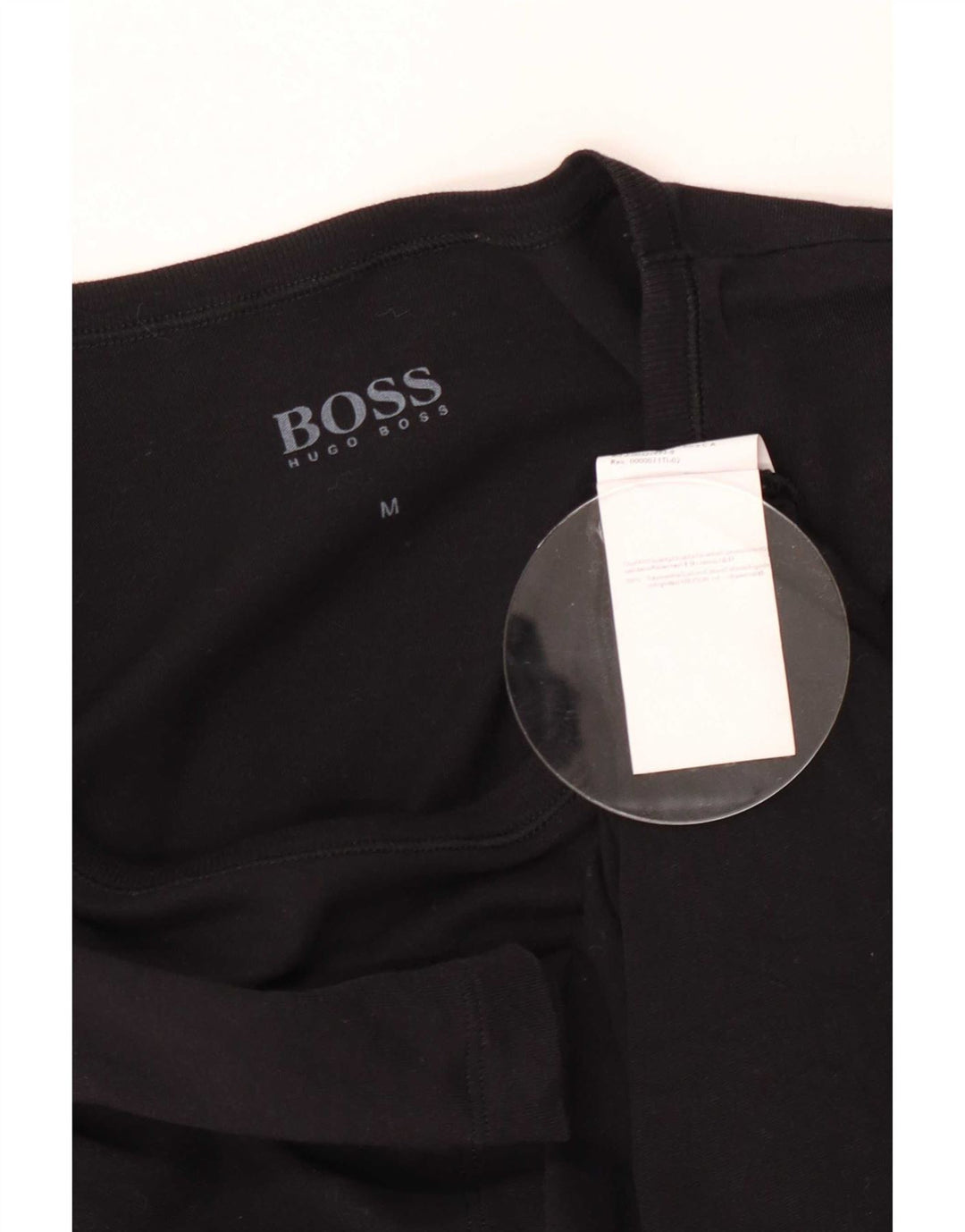 Hugo Boss Herren T-Shirt Top Medium Schwarz Baumwolle