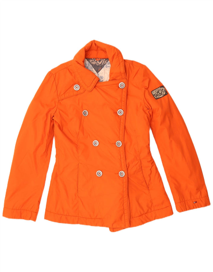 Tommy Hilfiger Damen Pea Coat UK 14 Medium Orange Nylon
