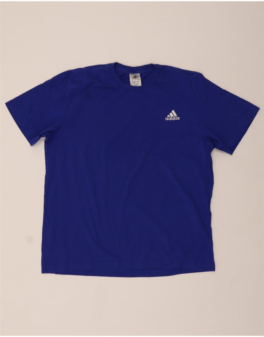 ADIDAS Mens T-Shirt Top Large Blue Cotton Vintage Adidas and Second-Hand Adidas from Messina Hembry 
