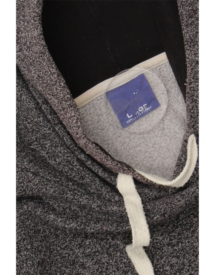 CHAMPION Mens Hoodie Jumper Large Grey Flecked Polyester