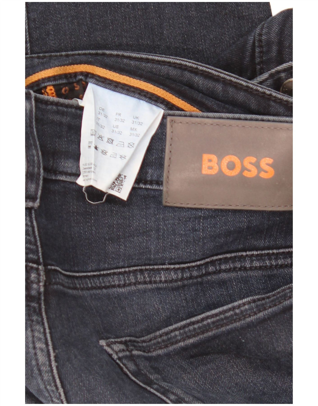 Hugo Boss Herren Slim Jeans W31 L32 Marineblaue Baumwolle