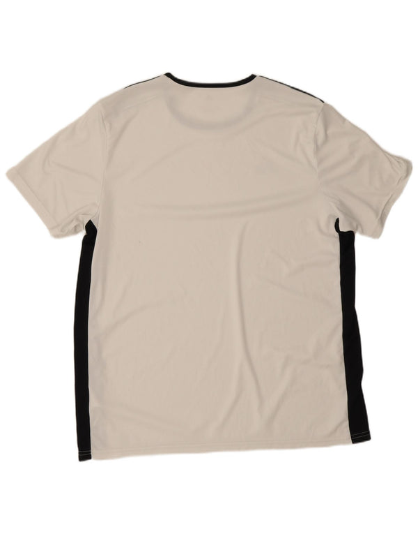 Adidas Herren Aeroready T-Shirt Top XL Weiß Colourblock Polyester
