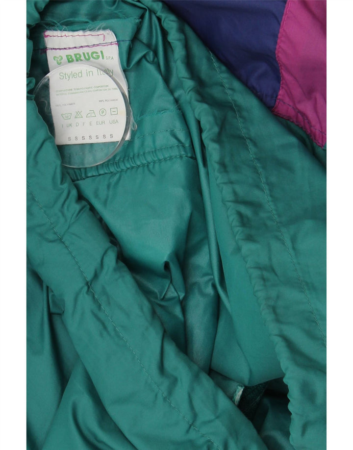 Brugi Herren Loose Fit Regenjacke UK 36 Small Grün Colourblock Polyamid