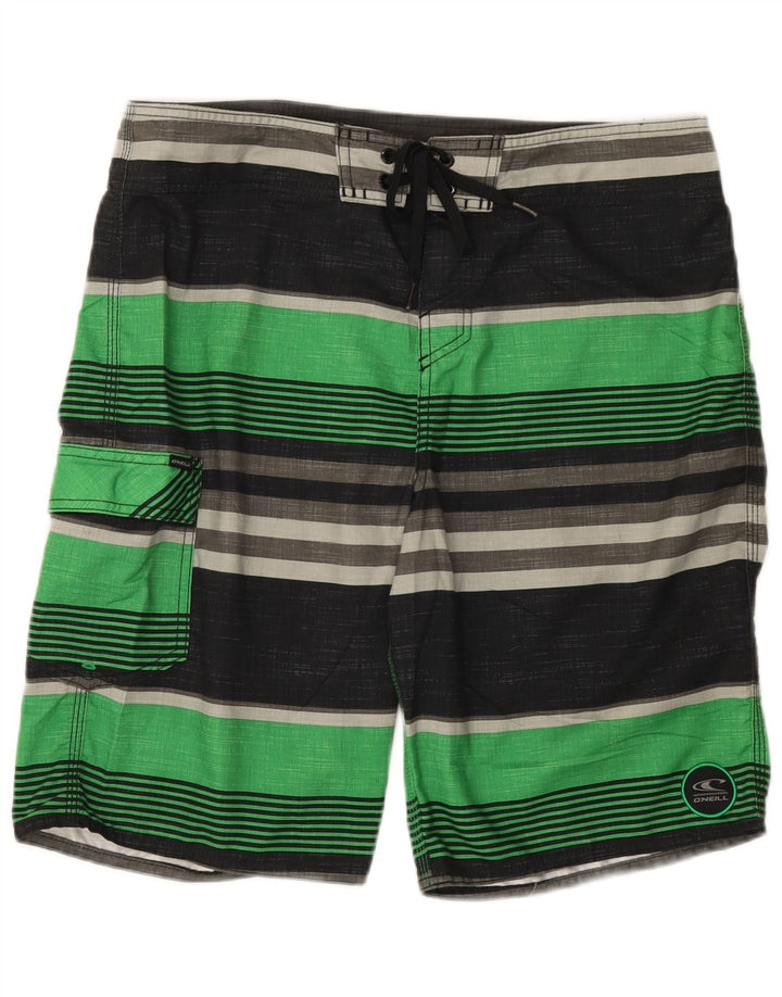 O'Neill Herren-Badeshorts, groß, schwarz gestreift, Polyester