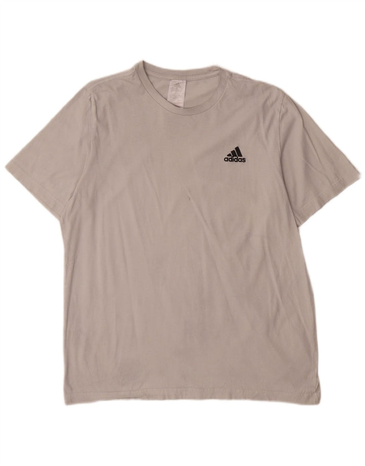 Adidas Herren T-Shirt Top Large Weiß Baumwolle