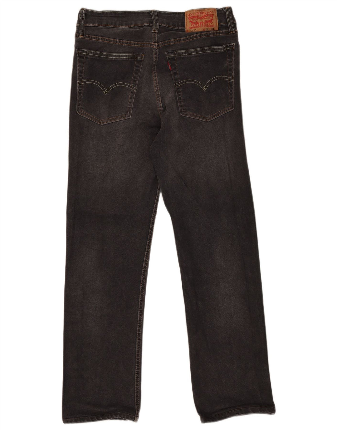Levi's Herren Slim Straight Jeans W32 L28 Graue Baumwolle