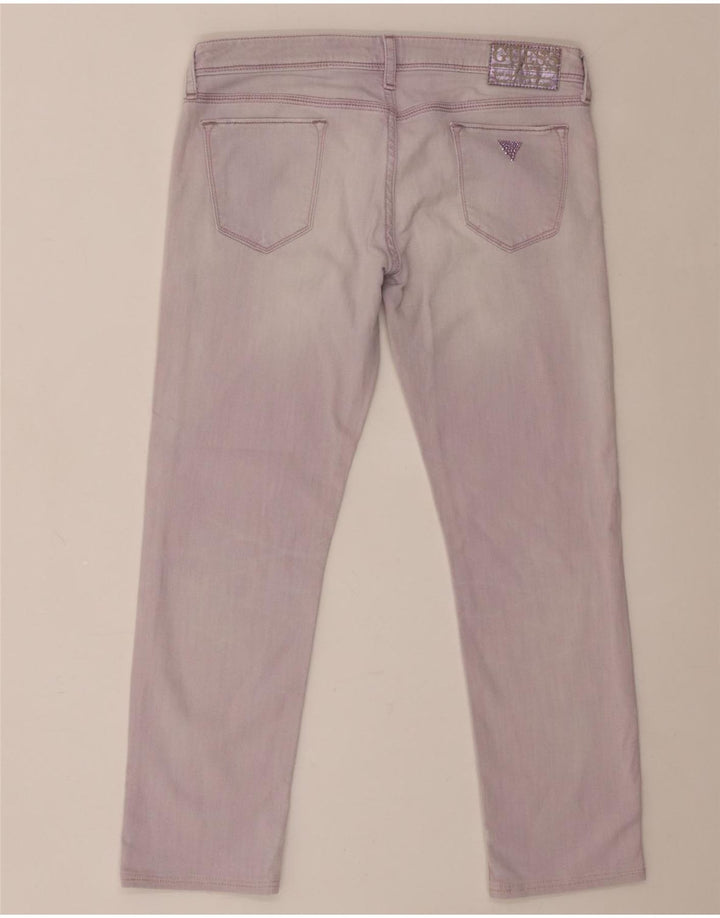 Guess Damen Slim Jeans W30 L26 Lila Baumwolle