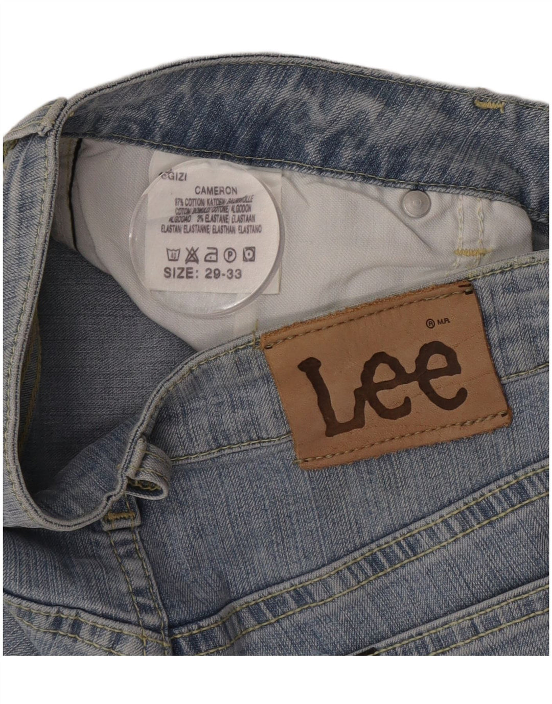 Lee Damen Cameron Straight Jeans W29 L33 Blaue Baumwolle