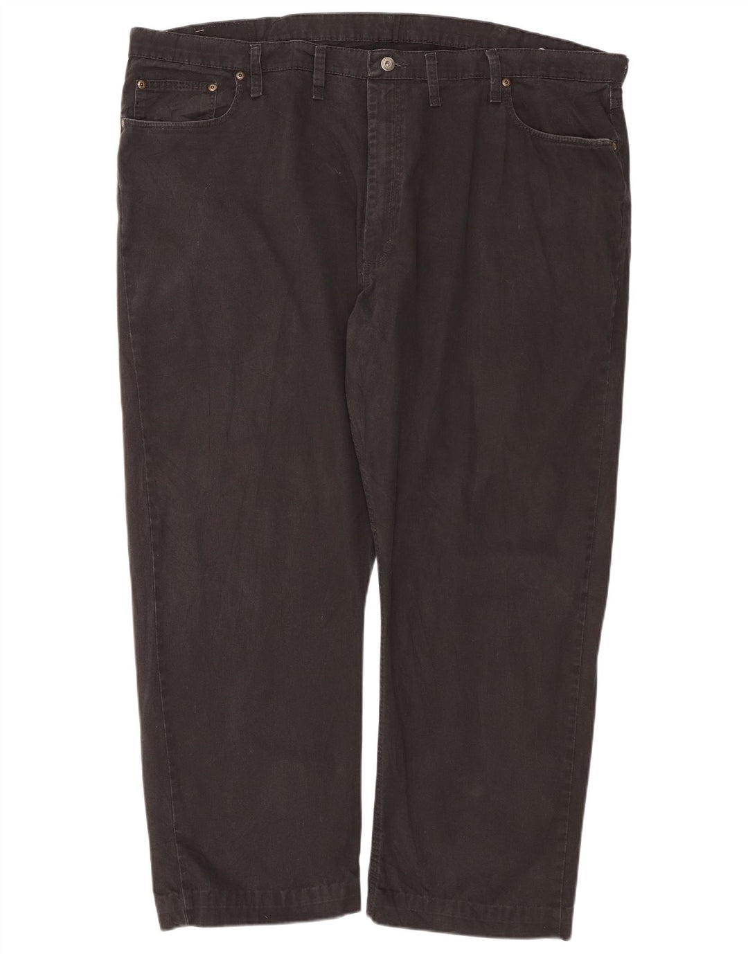 WRANGLER Herren Straight Jeans W46 L30 Schwarze Baumwolle