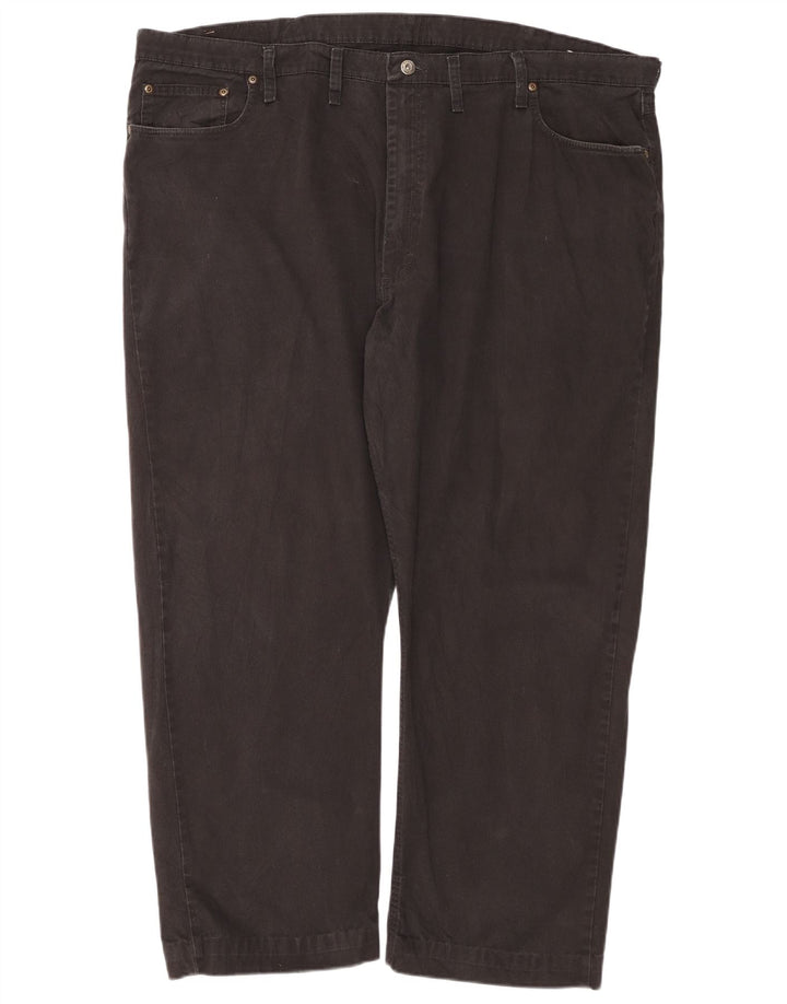 WRANGLER Herren Straight Jeans W46 L30 Schwarze Baumwolle