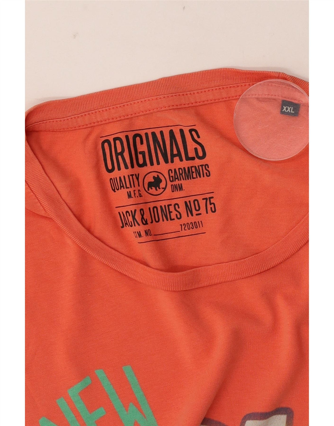 Jack & Jones Herren Grafik T-Shirt Top 2XL Orange