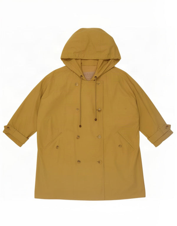Max Mara Womens Weekend 3/4-Ärmel-Regenmantel mit Kapuze, UK 12, Mittelgelb