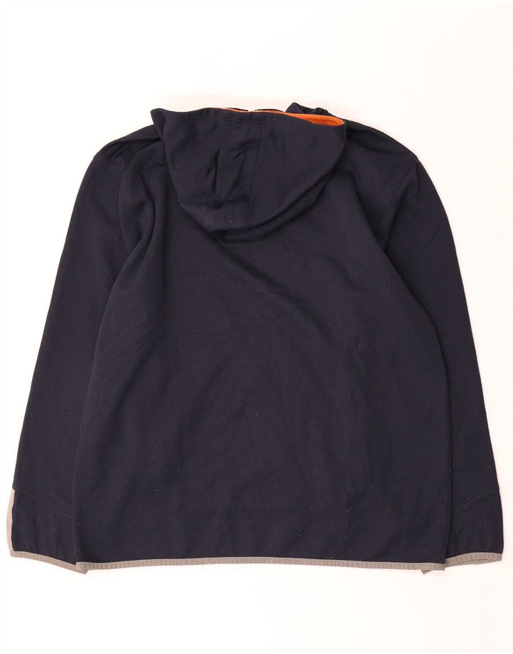 Adidas Herren Kapuzenpullover mit Reißverschluss, mittleres Marineblau, Polyester