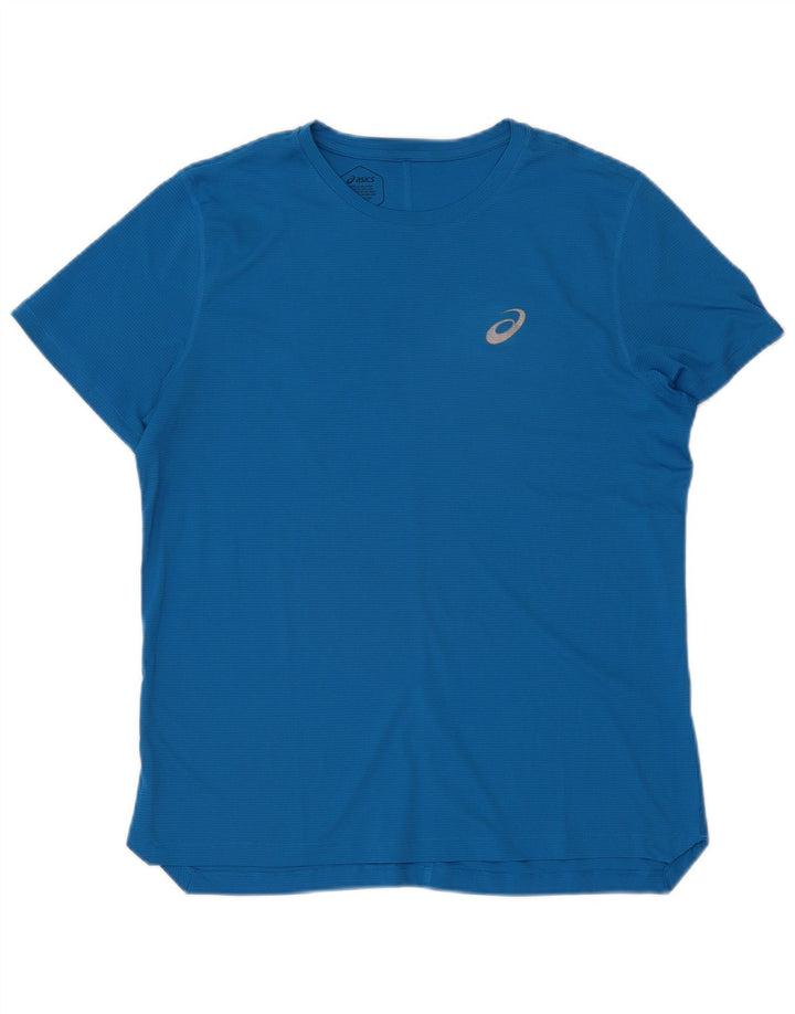Asics Herren T-Shirt Top Mittelblaues Polyester