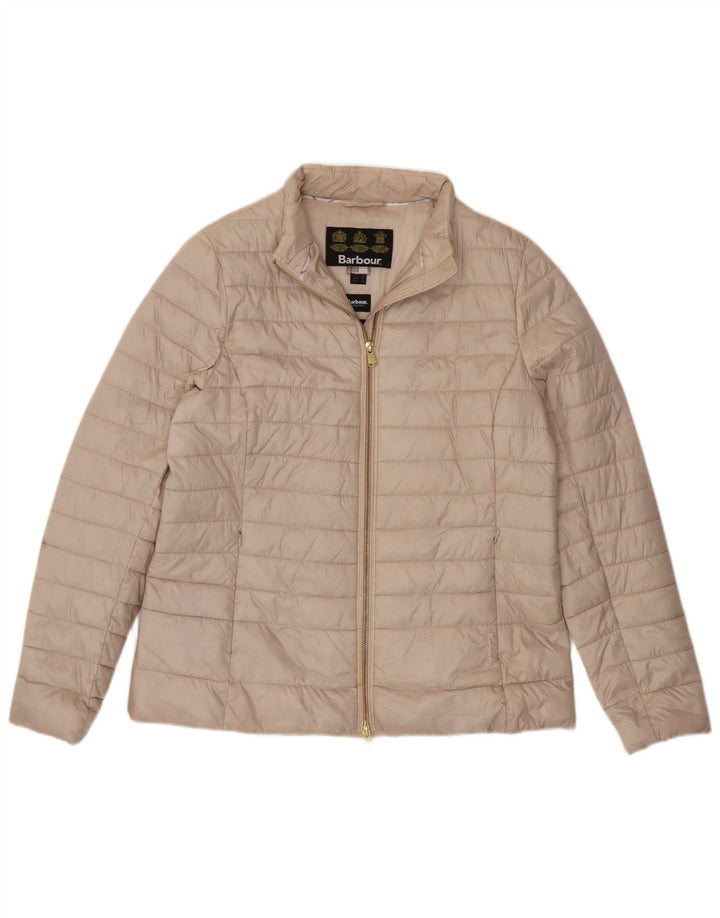 Barbour Damen Wattierte Jacke UK 16 Large Beige Polyester