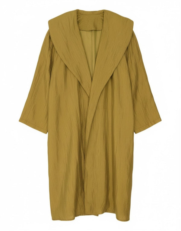 Vintage Damen Übergroßer Mantel UK 14 Medium Khaki Polyester