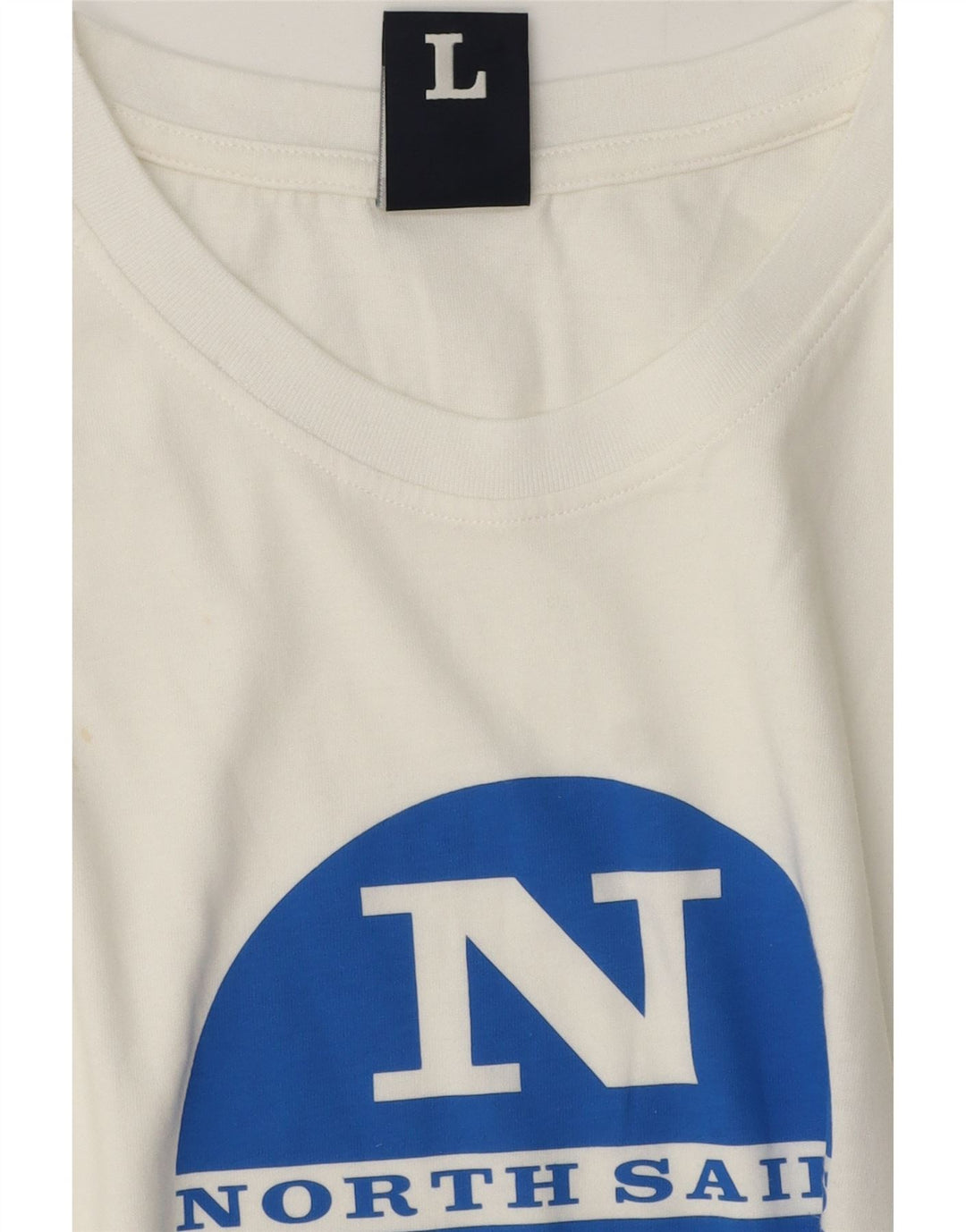 North Sails Herren-T-Shirt mit Grafik, Größe L, Weiß
