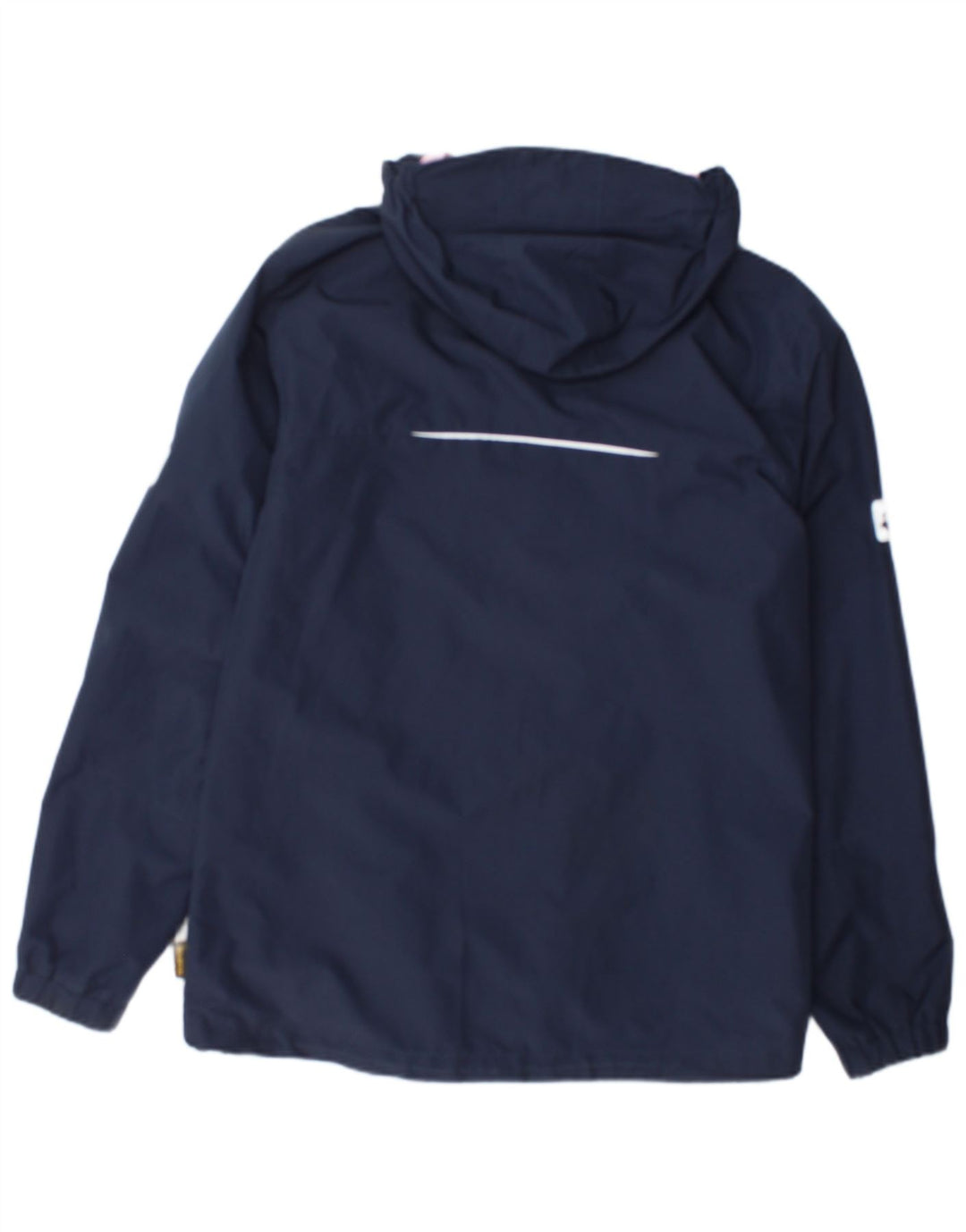 Jack Wolfskin Mädchen-Regenjacke mit Kapuze, 14–15 Jahre, marineblaues Polyester