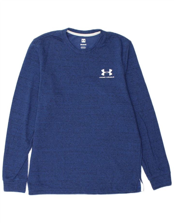 Under Armour Herren-Sweatshirt mit grafischem Muster, mittelblau gefleckte Baumwolle