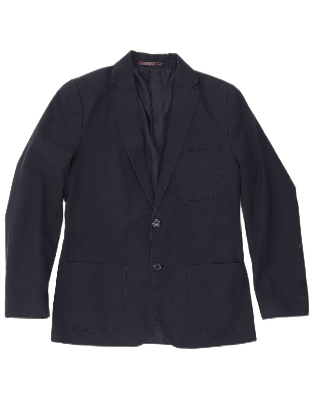 Marks & Spencer Jungen-Blazer mit 2 Knöpfen, 13–14 Jahre, marineblaues Polyester