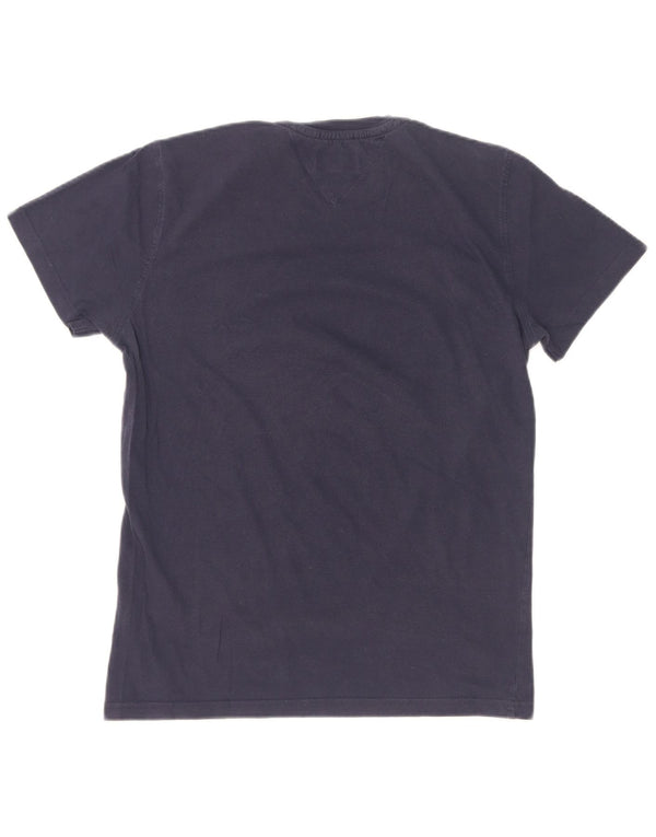 Tommy Hilfiger Damen-T-Shirt mit Grafik, UK 12, mittelmarineblau, Baumwolle