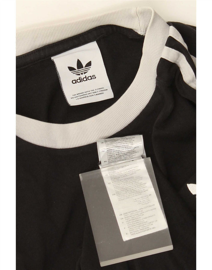 Adidas Herren T-Shirt Top Medium Schwarz Baumwolle