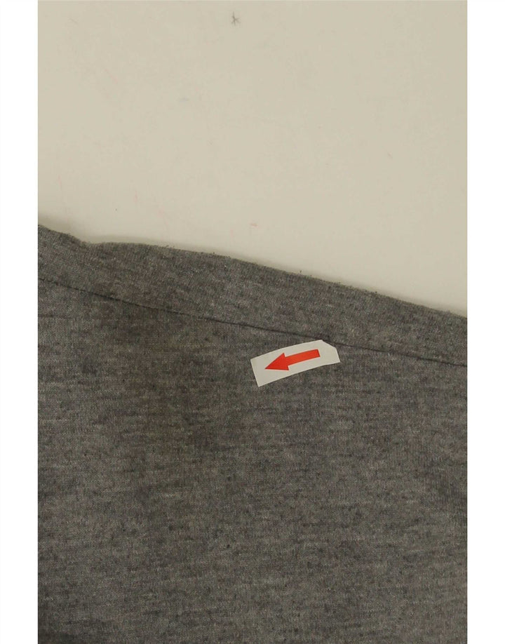 Vintage Herren-Cardigan-Pullover aus mittelgrauem Polyester