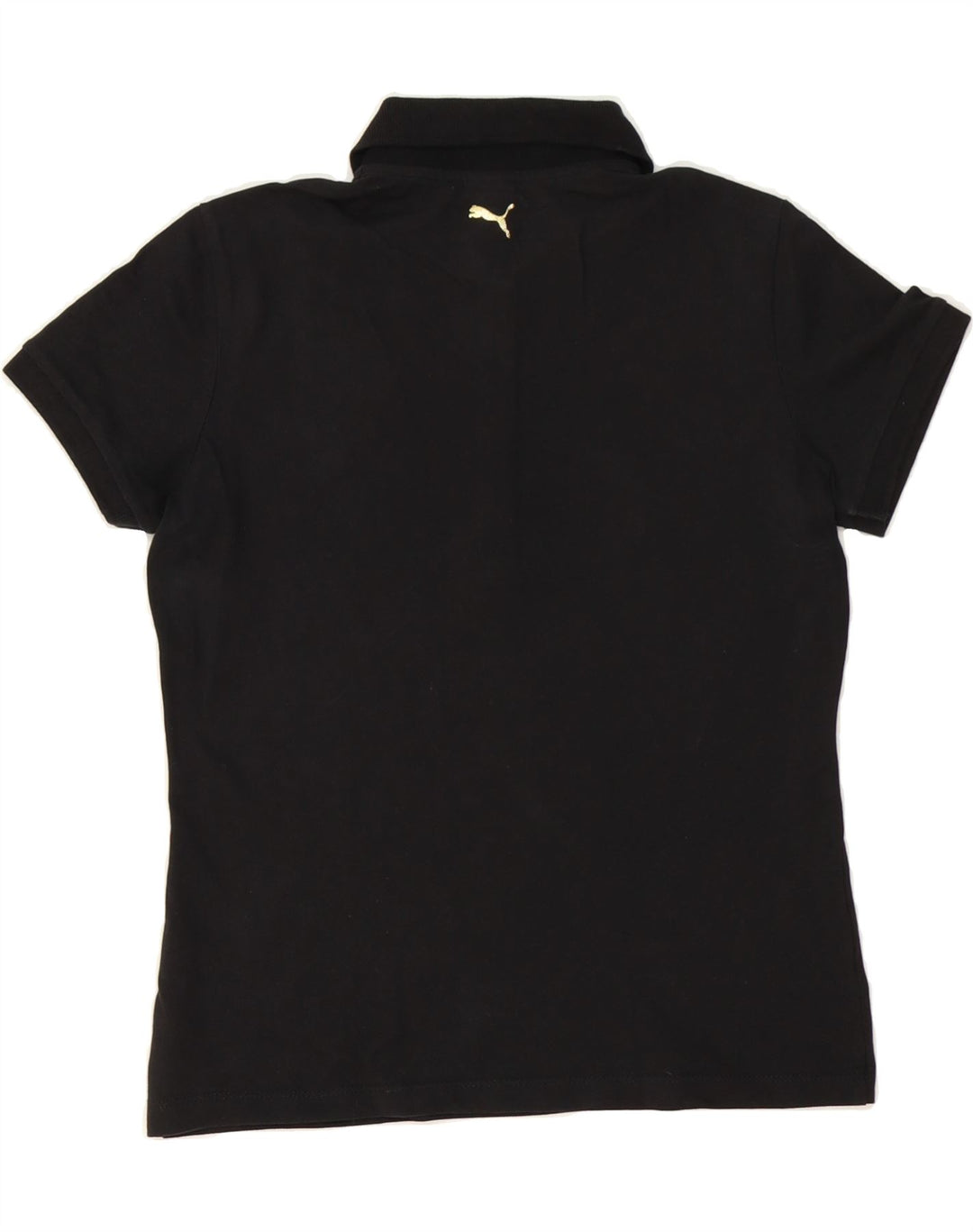 PUMA Womens Polo Shirt UK 12 Medium  Black Cotton Vintage Puma and Second-Hand Puma from Messina Hembry 