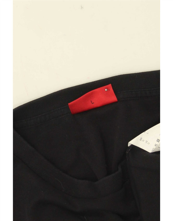 Hugo Boss Herren-Sweatshirt mit Grafik, groß, aus schwarzer Baumwolle