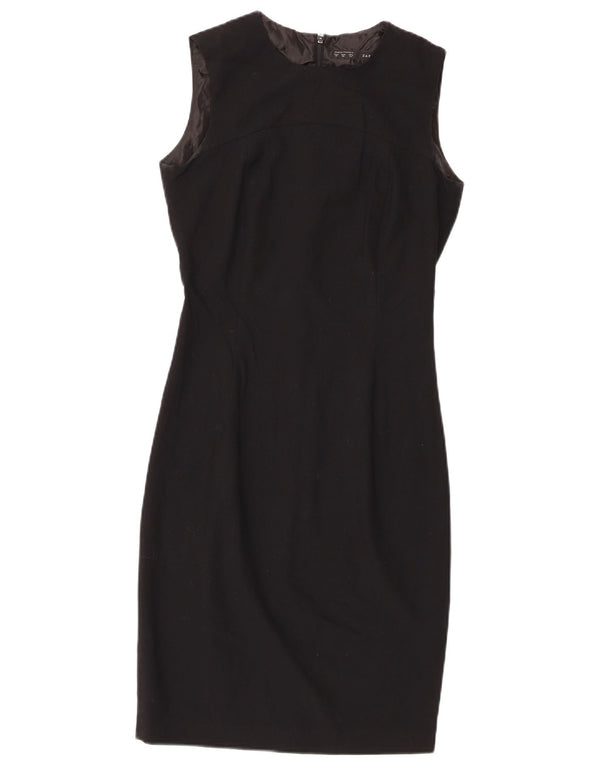 Zara Damen Ärmelloses Etuikleid UK 6 XS Schwarz