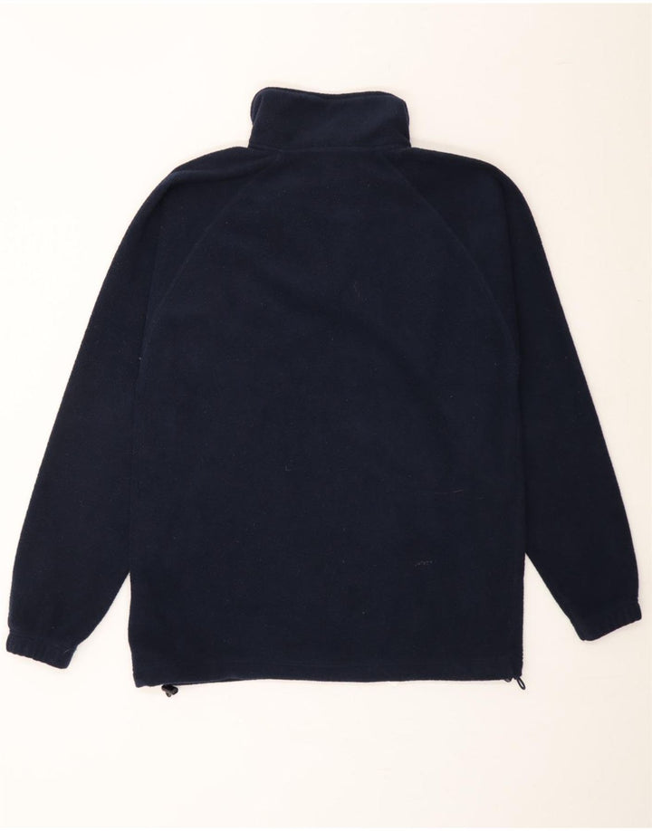 KAPPA Mens Zip Neck Fleece Jumper Medium Navy Blue Polyester Vintage Kappa and Second-Hand Kappa from Messina Hembry 