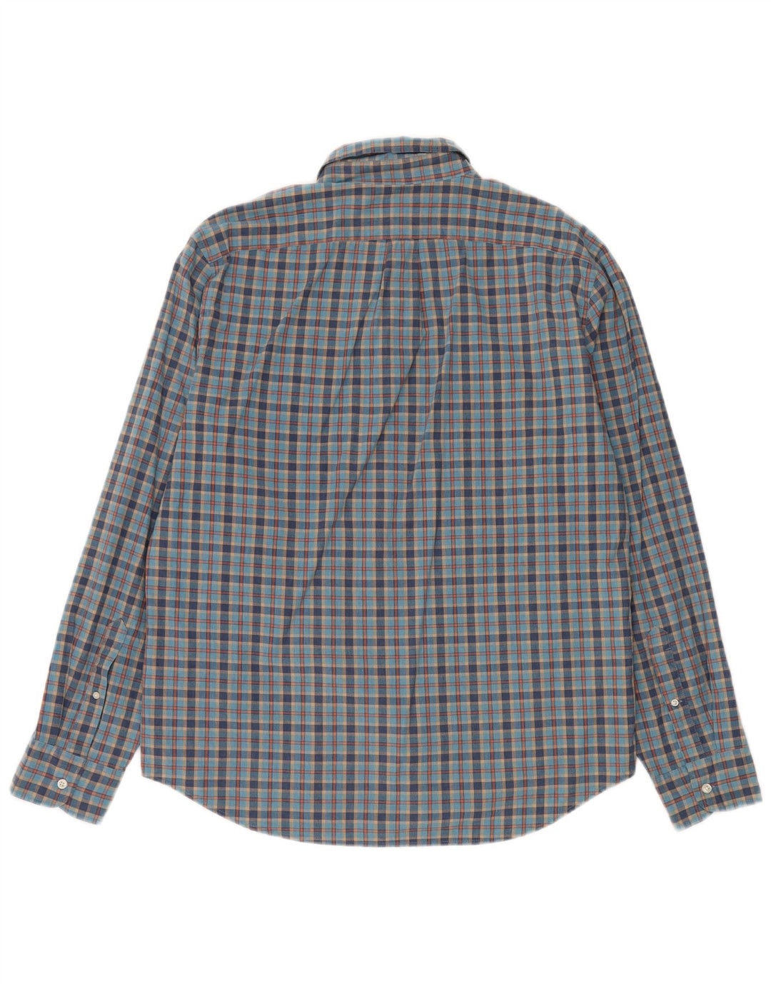 J. Crew Herren-Hemd mit klassischer Passform, groß, blau kariert, Baumwolle