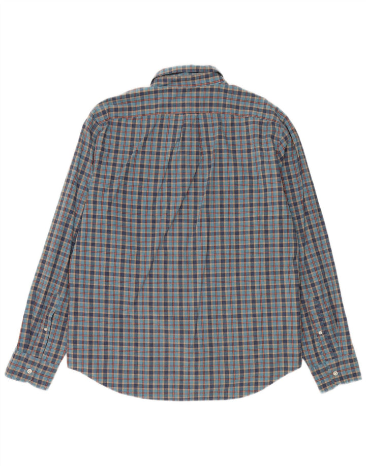 J. Crew Herren-Hemd mit klassischer Passform, groß, blau kariert, Baumwolle