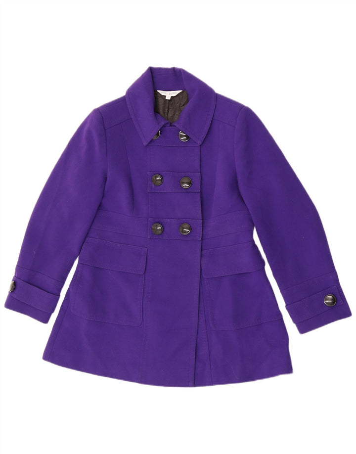 Marks & Spencer Damen Pea Coat UK 12 Mittelviolettes Polyester
