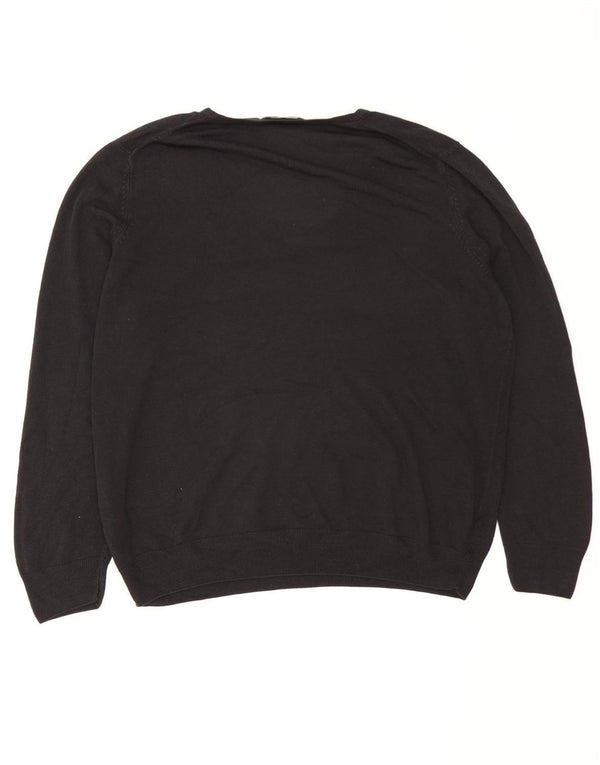Marks & Spencer Damen Pullover mit V-Ausschnitt, UK 20 2XL, Schwarz, Acryl