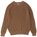 Zara Herren-Pullover mit Rundhalsausschnitt, mittelbraune Baumwolle