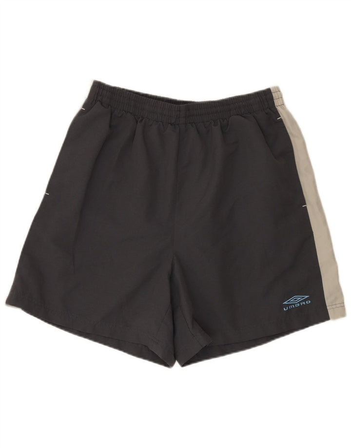 Umbro Herren-Sportshorts XL Graues Colourblock-Polyester