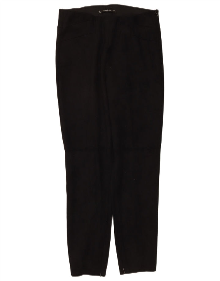 Schmale Freizeithose für Damen von Zara, Größe L, W30, L27, Schwarz, Polyester